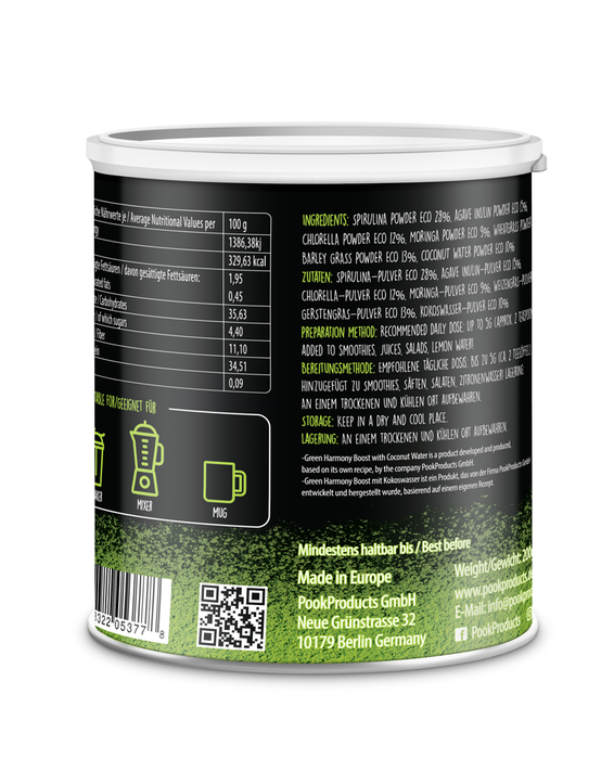 BIO- GREEN HARMONY BOOST WITH COCONUT WATER POWDER