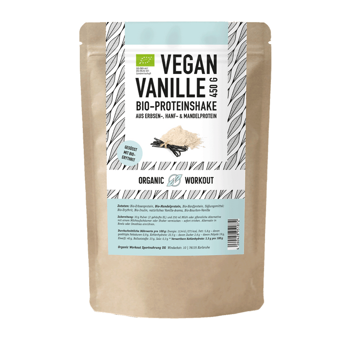 Vanilla Protein Powder Vegan, Organic, 450g
