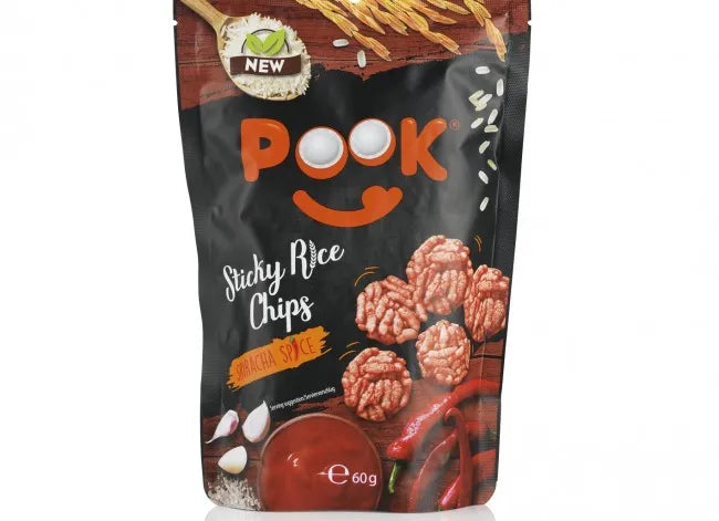 POOK Sticky Rice Chips - Sriracha - 6er-Set