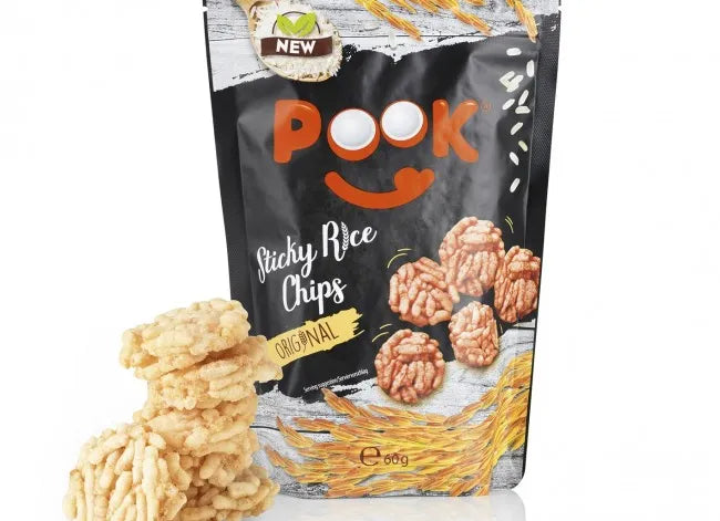 POOK Sticky Rice Chips - Original - Set of 6