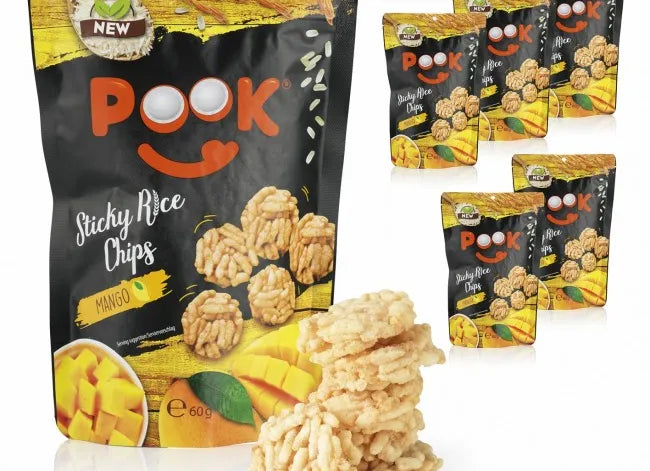 POOK Sticky Rice Chips - Mango - 60g