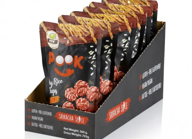 POOK Sticky Rice Chips - Sriracha - 6er-Set