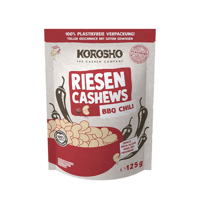Korosho Giant Cashews BBQ Chili, 125g