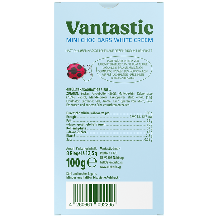 Mini Choc Bars White Creem, 100g