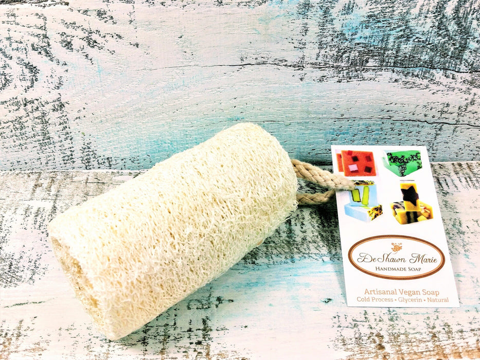 Organic Natural 4" Loofah, loofa, luffa, vegan loofah, natural sponge,