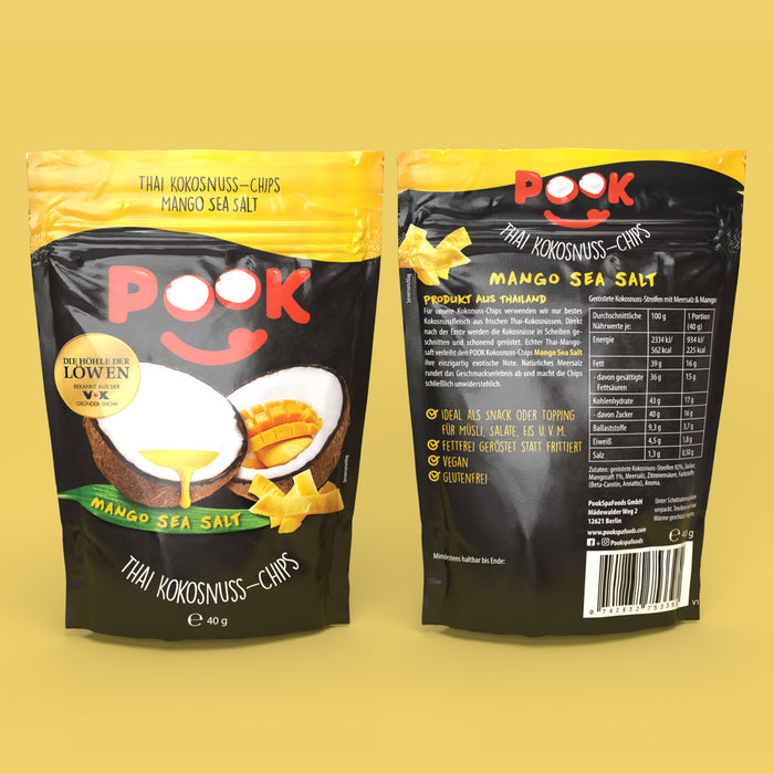 POOK Kokonuss-Chips - Mango Sea Salt 40g