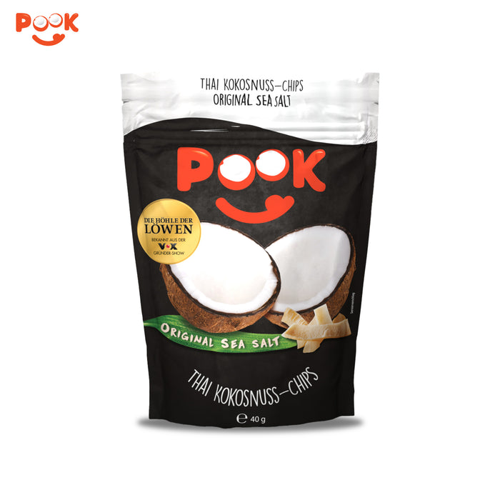 POOK Kokonuss-Chips - Original Sea Salt 40g